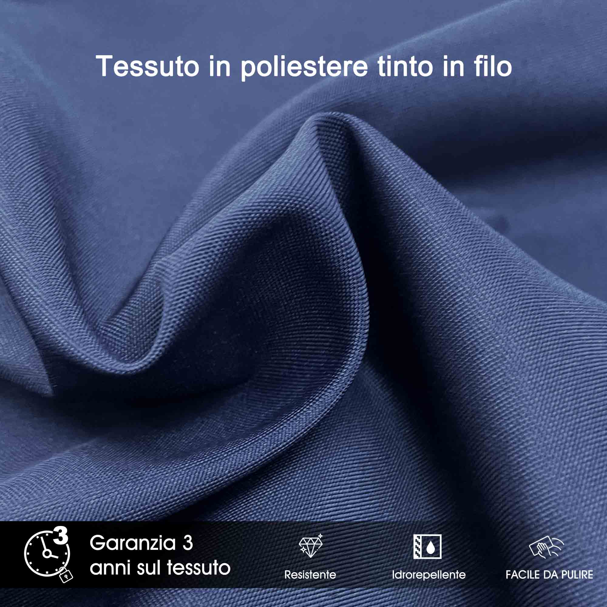 PURPLE LEAF Ombrellone Classico da Giardino Rotondo con Doppia Top e Rotazione a 360 Gradi