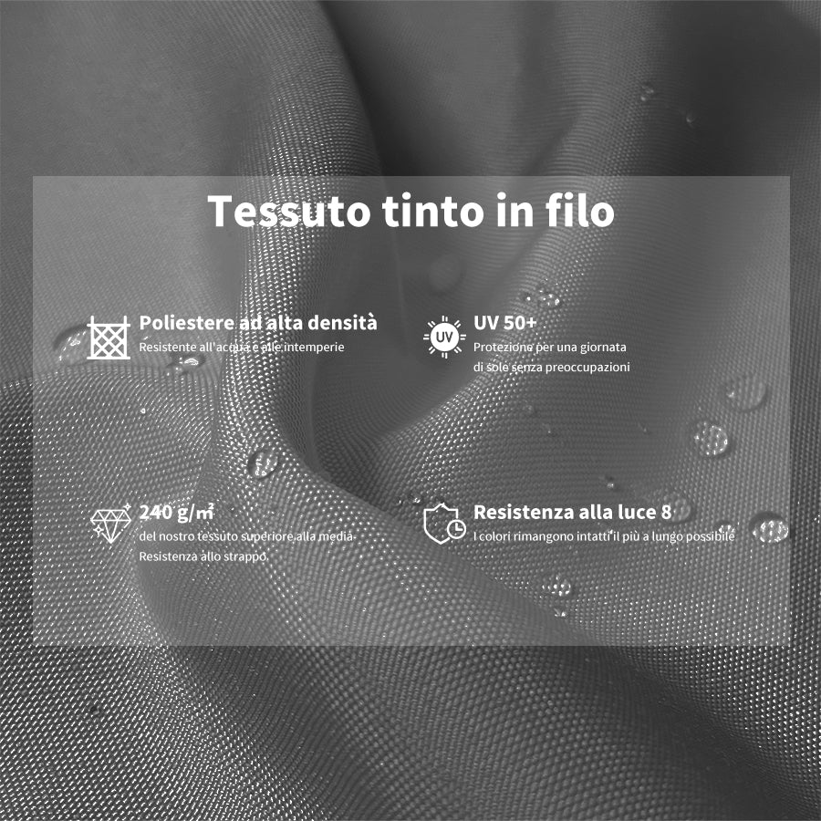 PURPLE LEAF Ombrellone doppio Top Quadrato per Giardino