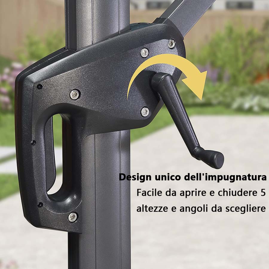 PURPLE LEAF Ombrellone da Giardino Economico Quadrato