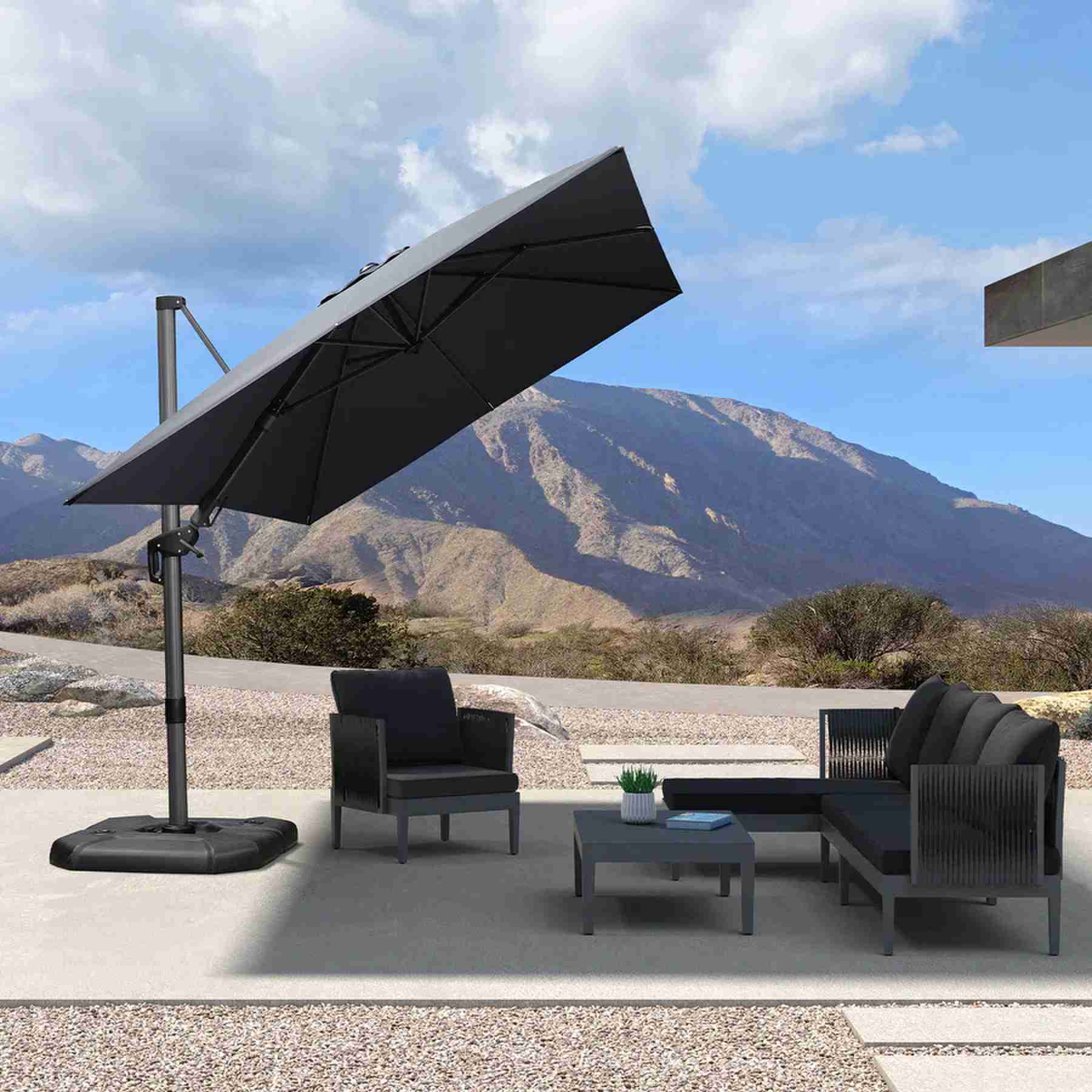 PURPLE LEAF Ombrellone da Giardino Rettangolare inclinabile economico