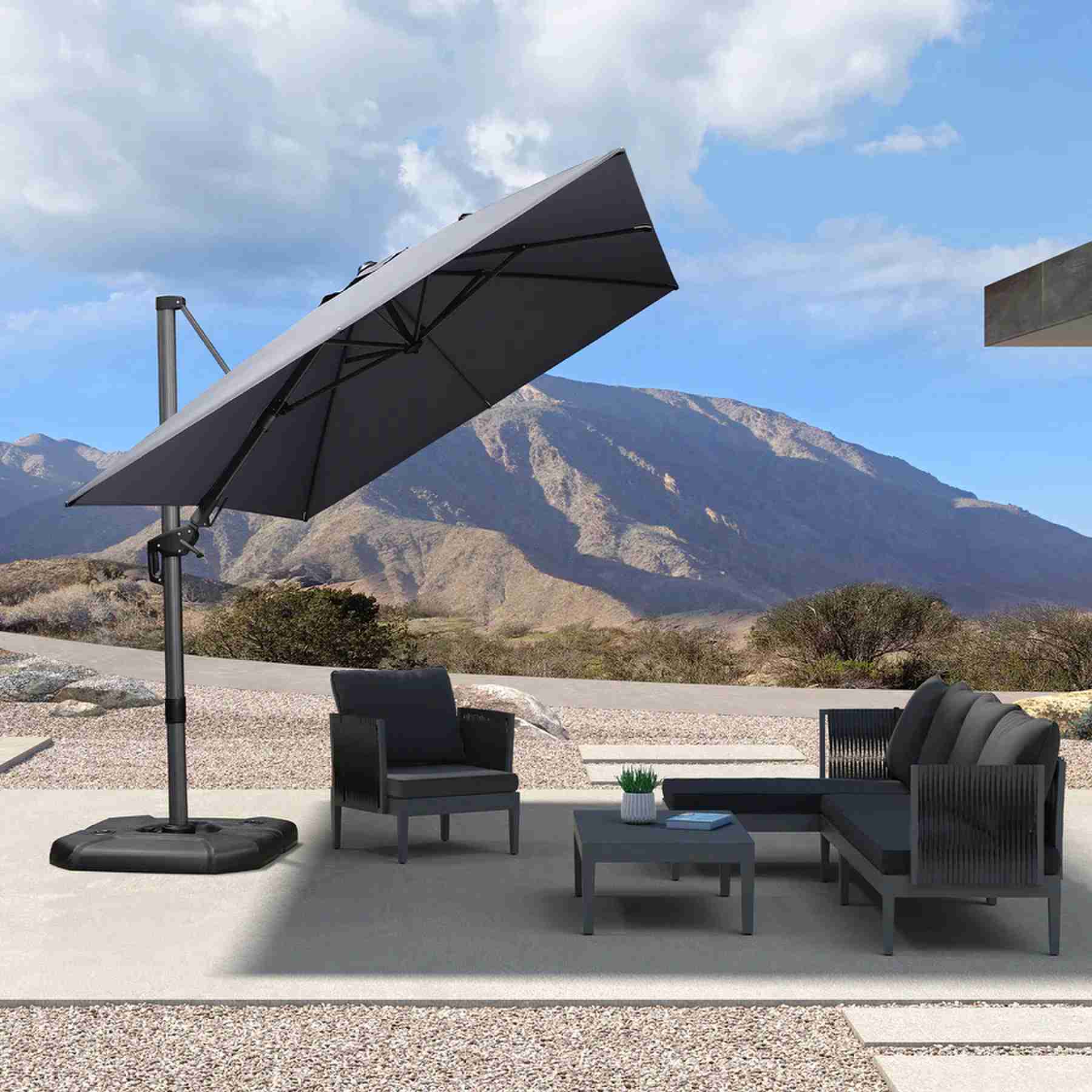 PURPLE LEAF Ombrellone da Giardino Rettangolare inclinabile economico