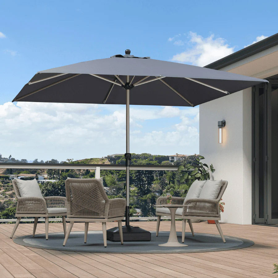 PURPLE LEAF Ombrelloni da Giardino, Ombrellone da Tavolo, Ombrellone con Montante centrale, Adatti per Giardino, Terrazza e Mercati