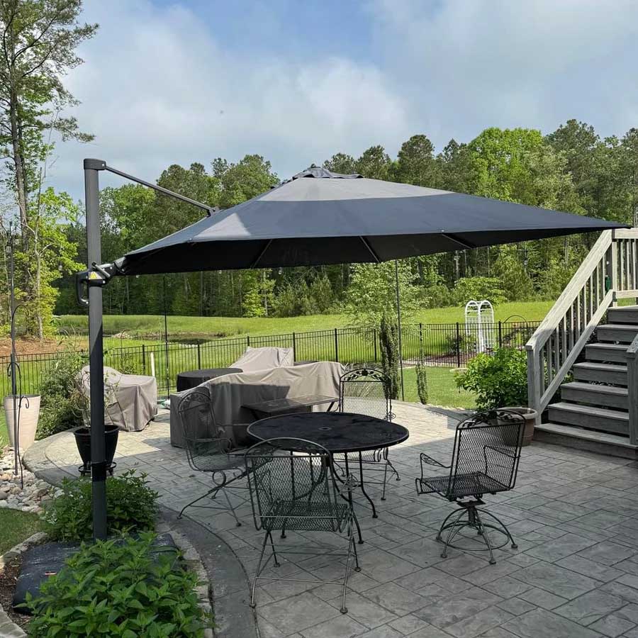 PURPLE LEAF Ombrellone da Giardino Economico Quadrato