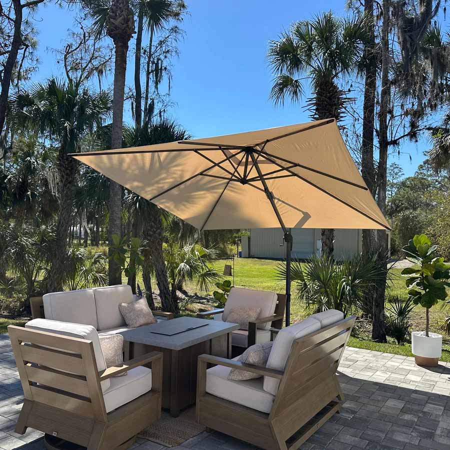 PURPLE LEAF Ombrellone da Giardino Economico Quadrato