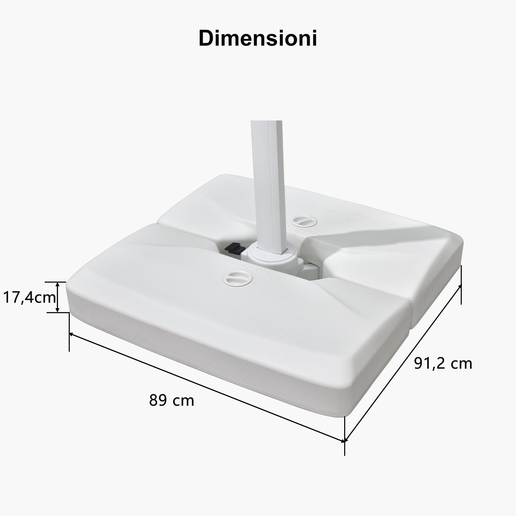 PURPLE LEAF Base per ombrellone in bianca ZY02XBBS-90