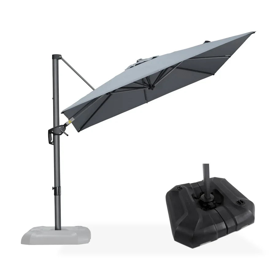 PURPLELEAF Ombrellone da Giardino Economico Quadrato ,con Base