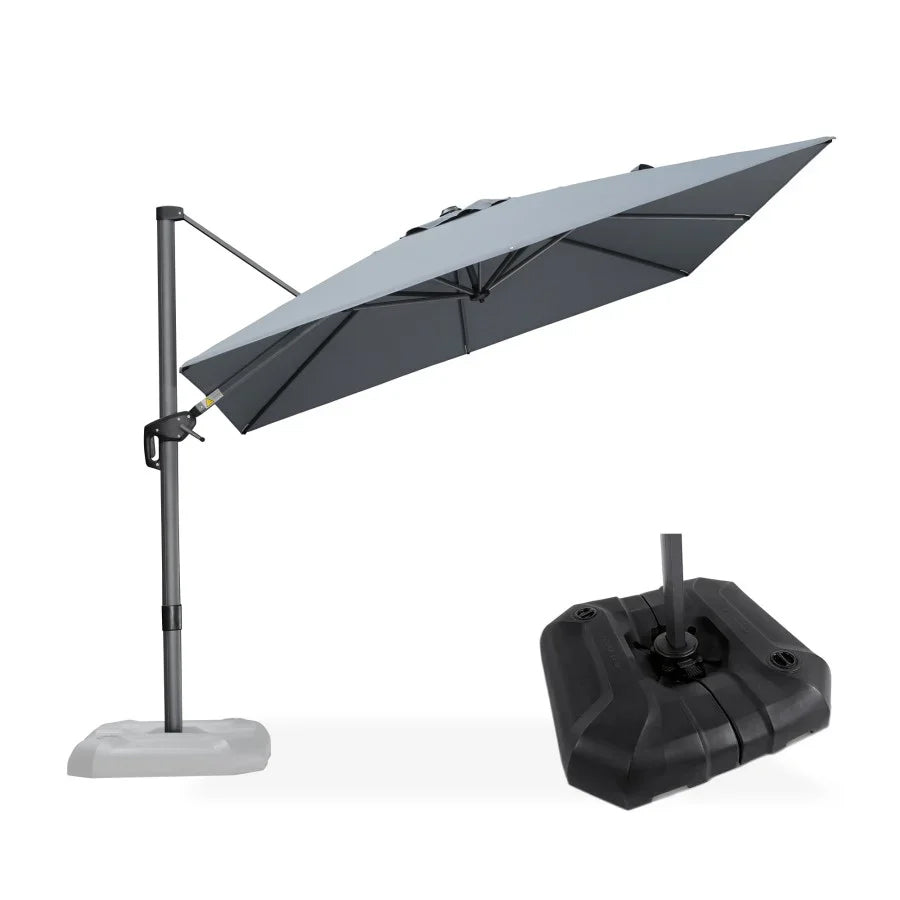 PURPLELEAF Ombrellone da Giardino Economico Quadrato ,con Base