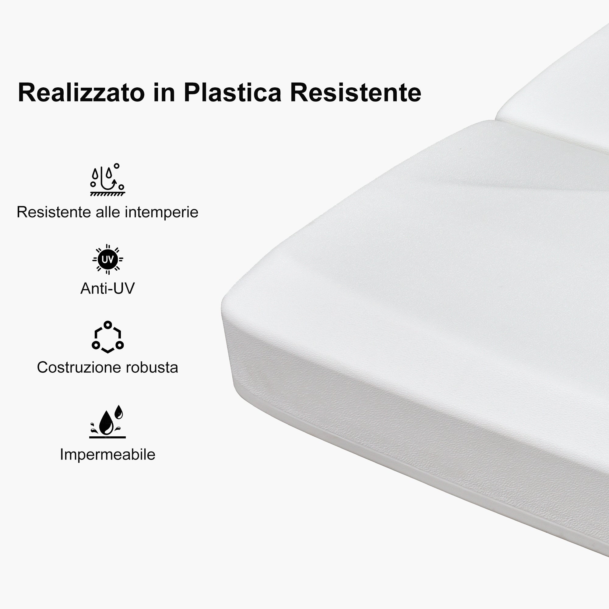 PURPLE LEAF Base per ombrellone in bianca ZY02XBBS-90