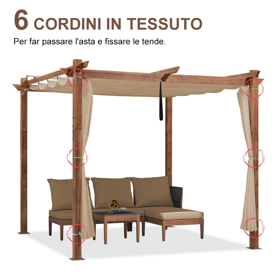 PURPLE LEAF Tende da Esterno Retrattili con Protezione UV e Privacy adatto solo per PURPLE LEAF