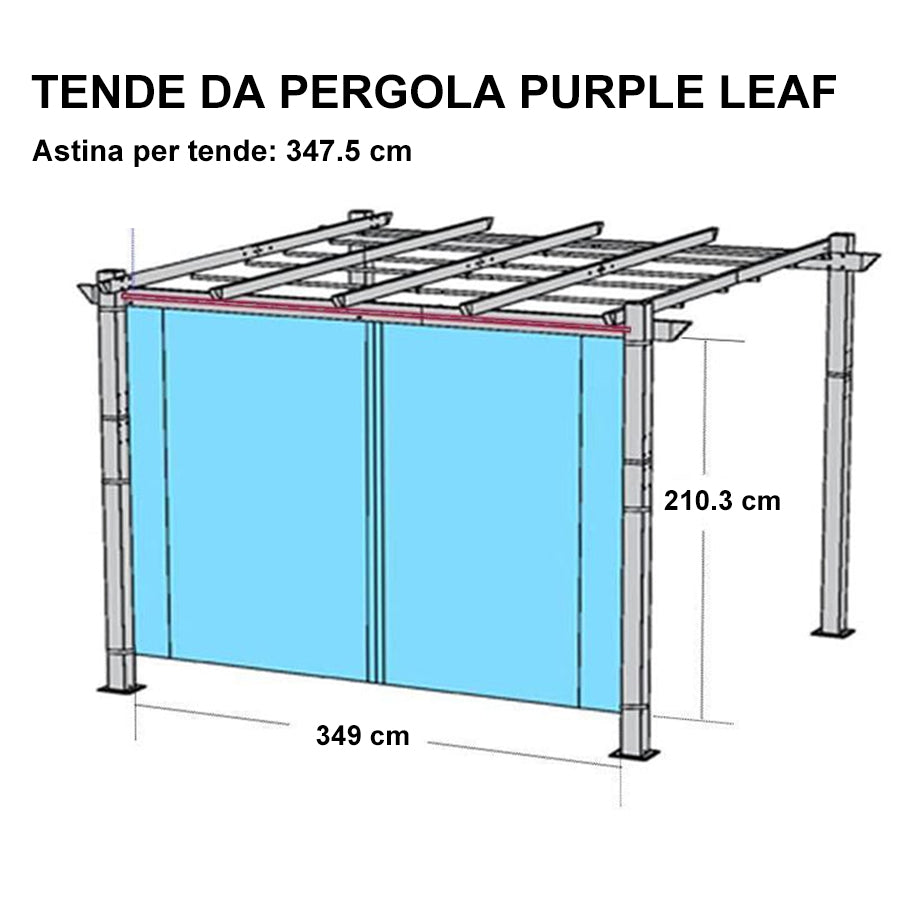 PURPLE LEAF Tende da Esterno Retrattili con Protezione UV e Privacy adatto solo per PURPLE LEAF