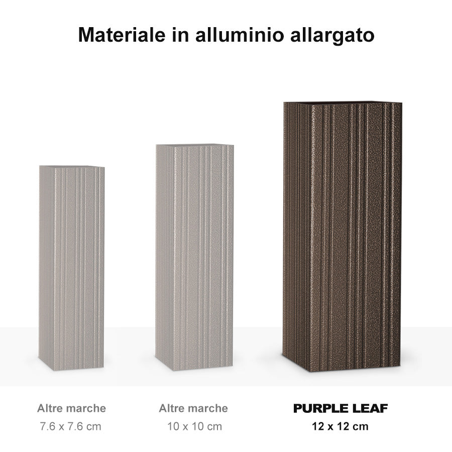 PURPLE LEAF Alluminio Gazebo da Giardino da Esterno Terrazzo Resistente con Zanzariera Tetto In Acciaio Zincato Bronzo