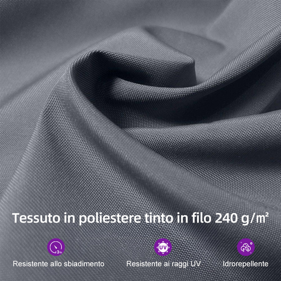 PURPLE LEAF Ombrellone da Giardino Quadrato inclinabile economico ,con Base