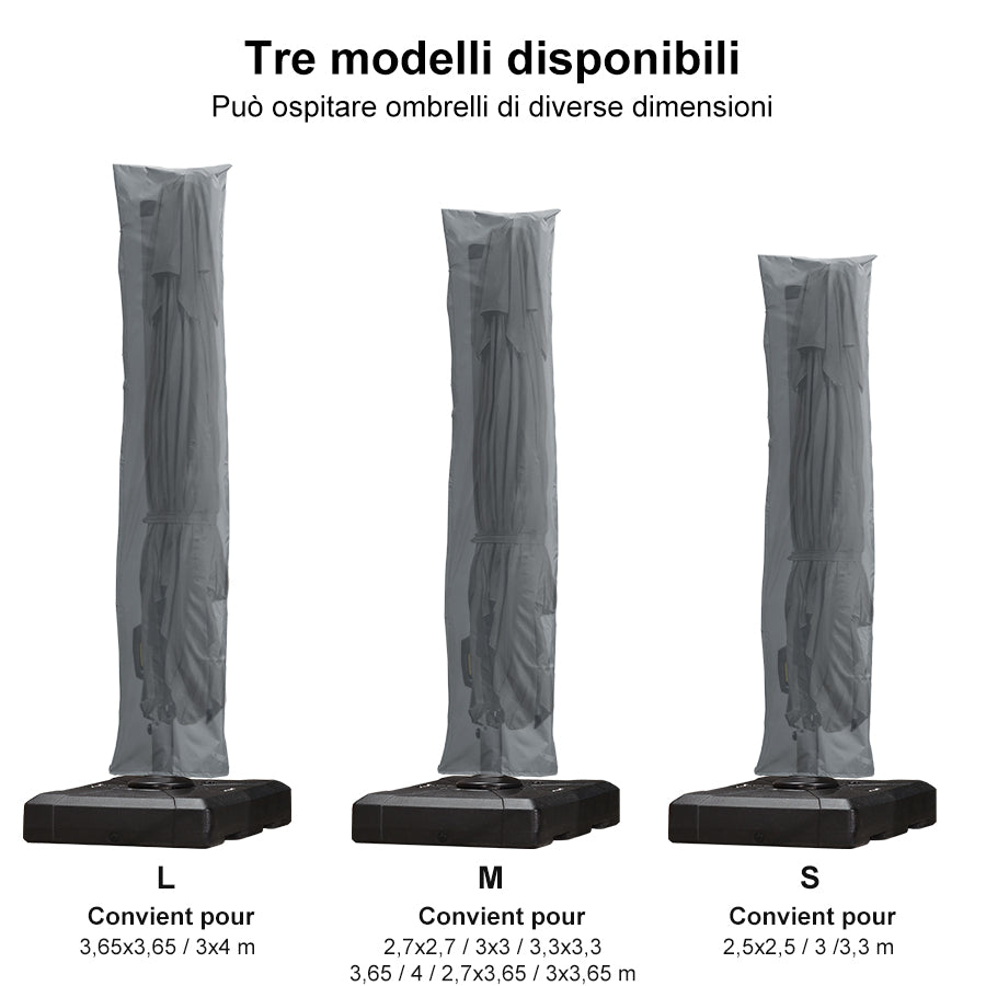 PURPLE LEAF copertina per ombrellone con cerniera per esterni