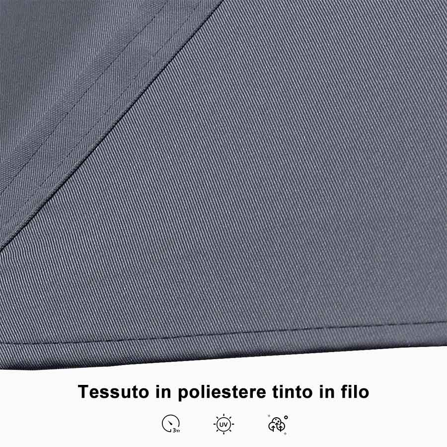 PURPLE LEAF Ombrellone da Giardino Ombrellone Quadrato Girevole con Rotazione a 360 gradi per esterno con luci