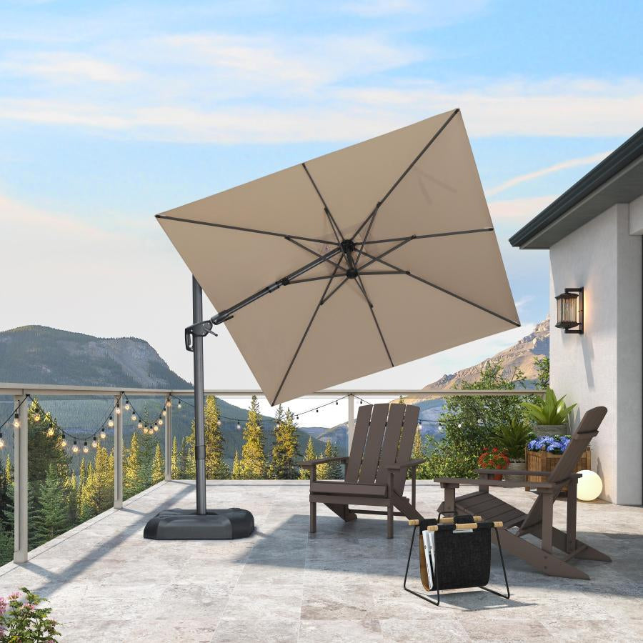 PURPLE LEAF Ombrellone da Giardino Quadrato inclinabile economico ,con Base