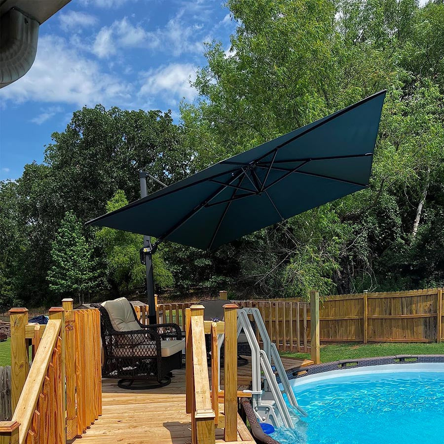 PURPLE LEAF Ombrellone da Giardino Economico Quadrato