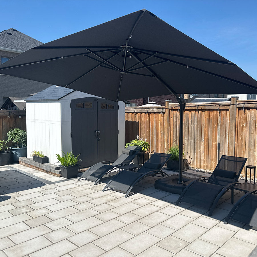 PURPLE LEAF Ombrellone da Giardino Economico Quadrato