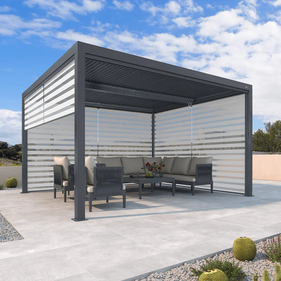 PURPLE LEAF tende avvolgibili per Pergola Bioclimatica isolamento termico protezione UV protezione solare tessuto impermeabile per terrazzo tende laterali