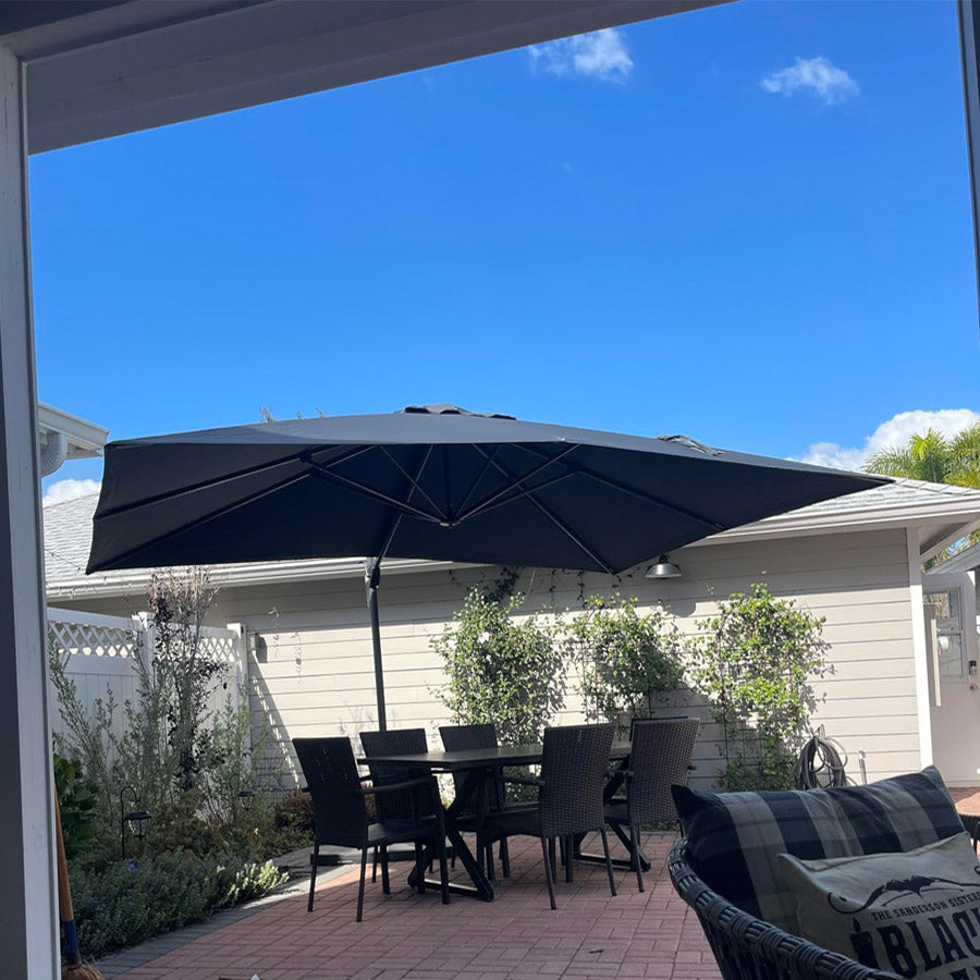 PURPLE LEAF Ombrellone da Giardino Economico Quadrato