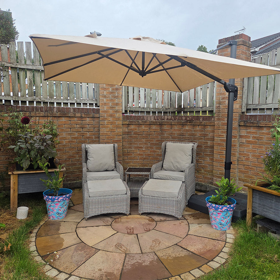 PURPLE LEAF Ombrellone da Giardino Economico Quadrato