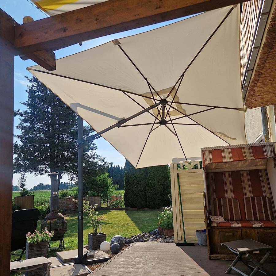 PURPLE LEAF Ombrellone da Giardino Quadrato inclinabile economico