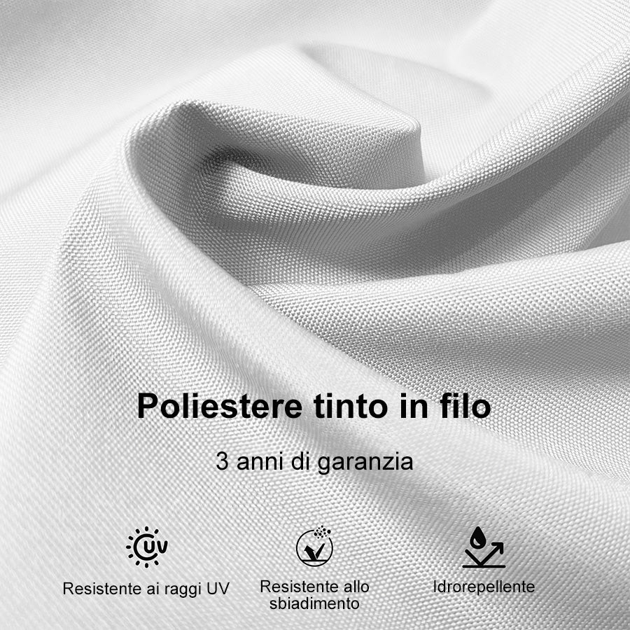 PURPLE LEAF Ombrellone da Giardino Bianco, Grande e Conveniente ,con Base