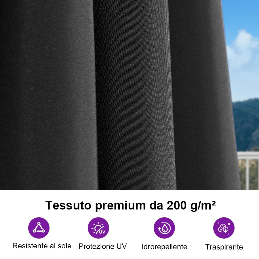 PURPLE LEAF Ombrellone in Alluminio per Giardino, Terrazza e Attività Commerciali – Robusto Ombrellone da Esterno, Con Base