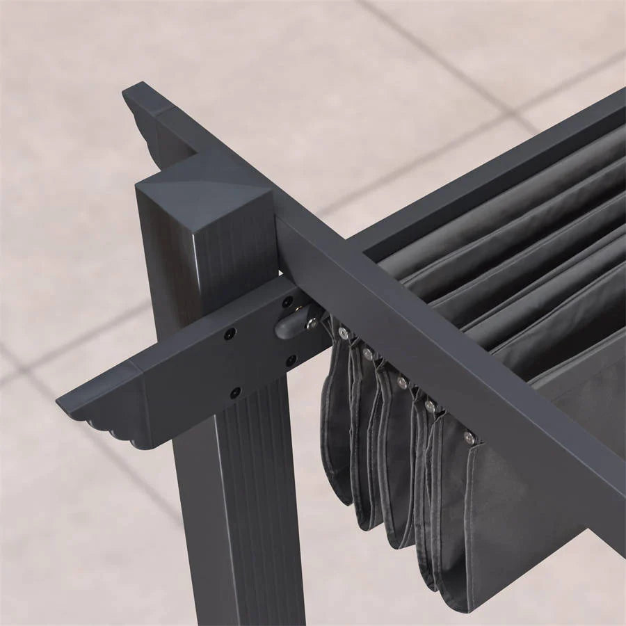 PURPLE LEAF Pergola Alluminio Pergolato da Giardino con Tetto ha Scomparsa Per Giardino Pergolati Terrazzo