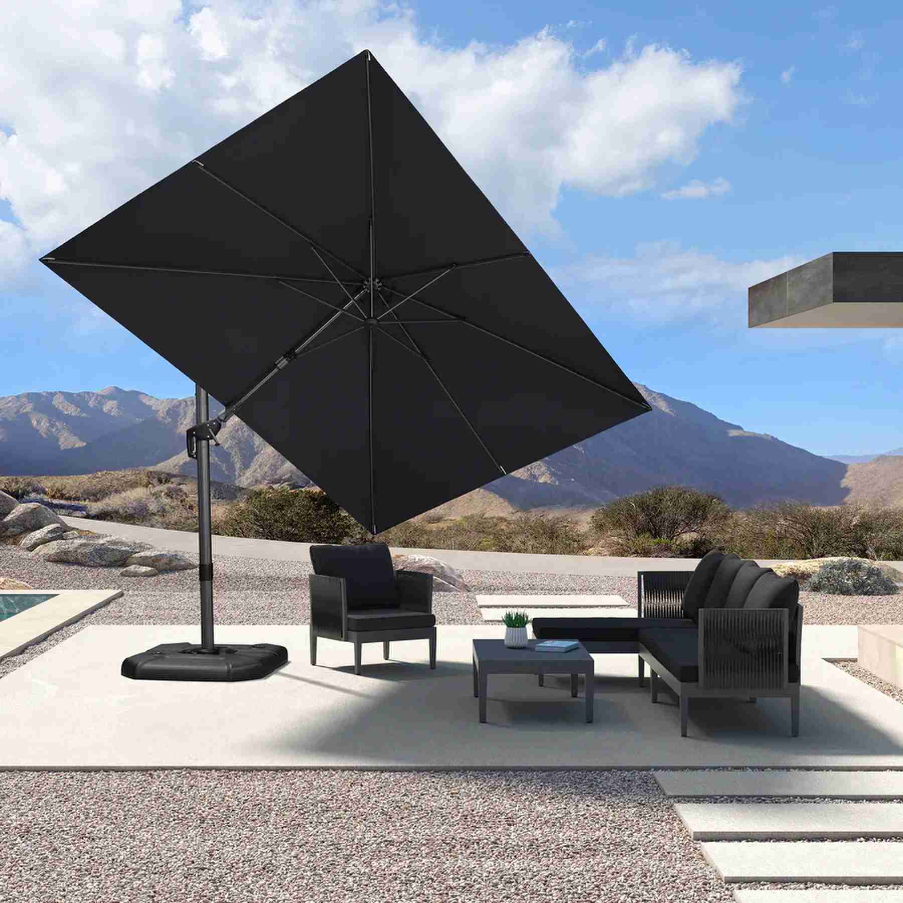 PURPLE LEAF Ombrellone da Giardino Rettangolare inclinabile economico