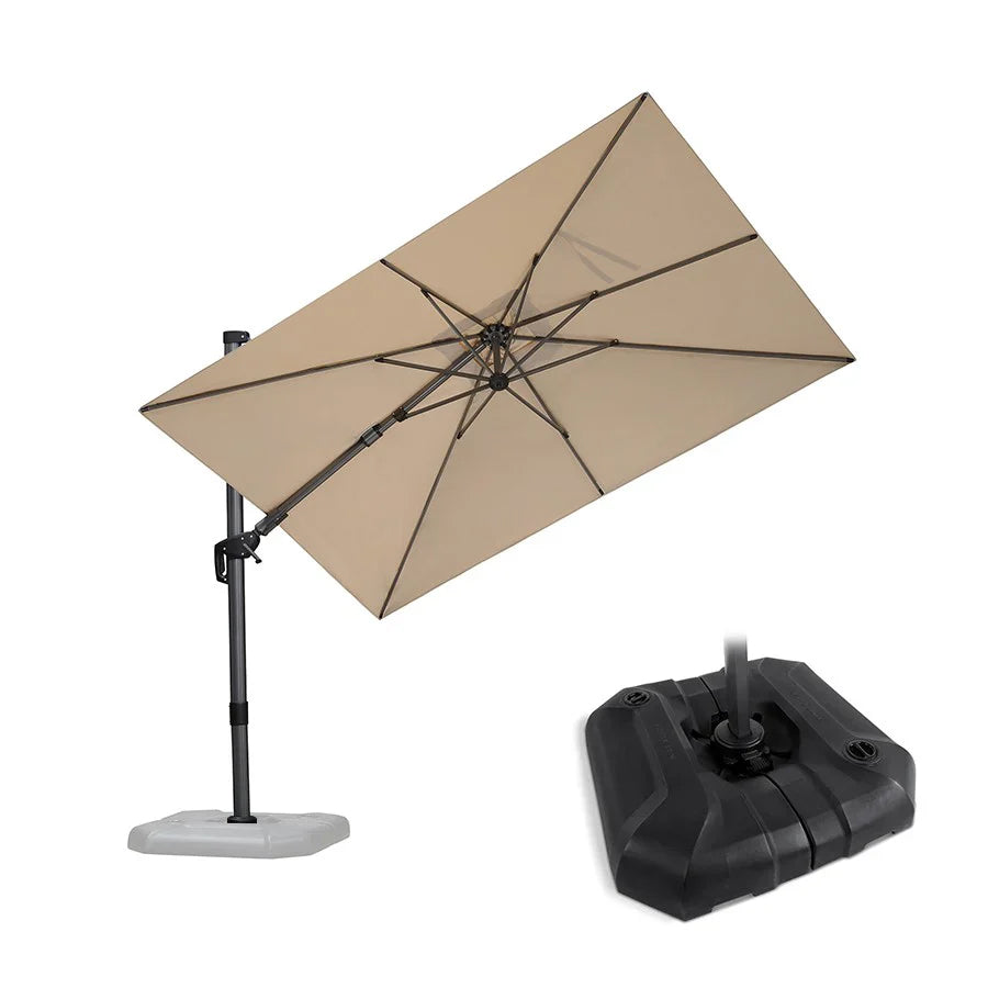 PURPLE LEAF Ombrellone da Giardino Rettangolare inclinabile economico,con Base