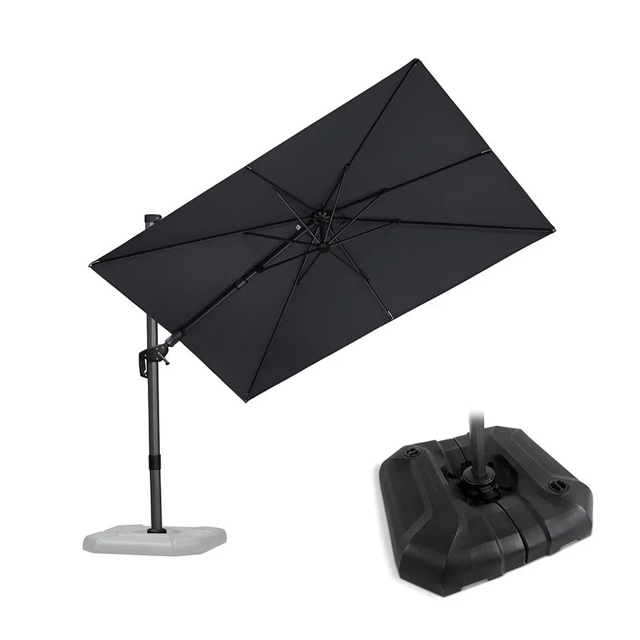 PURPLE LEAF Ombrellone da Giardino Rettangolare inclinabile economico,con Base