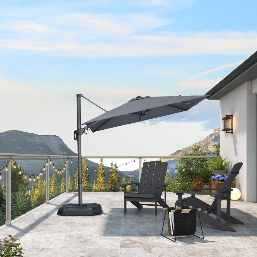 PURPLE LEAF Ombrellone da Giardino Quadrato inclinabile economico ,con Base