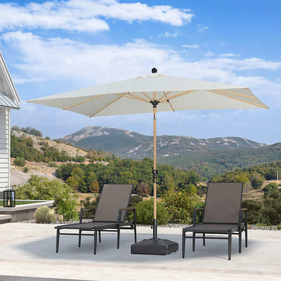 PURPLE LEAF Ombrellone da Giardino Effetto Legno,Ombrellone da Esterno per Balcone,Terrazza, Patio e Giardino