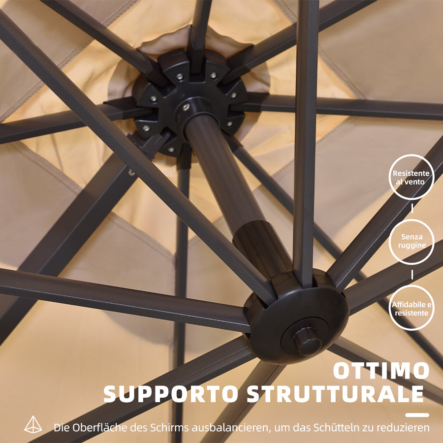 PURPLE LEAF Ombrellone da Giardino Rettangolare inclinabile economico