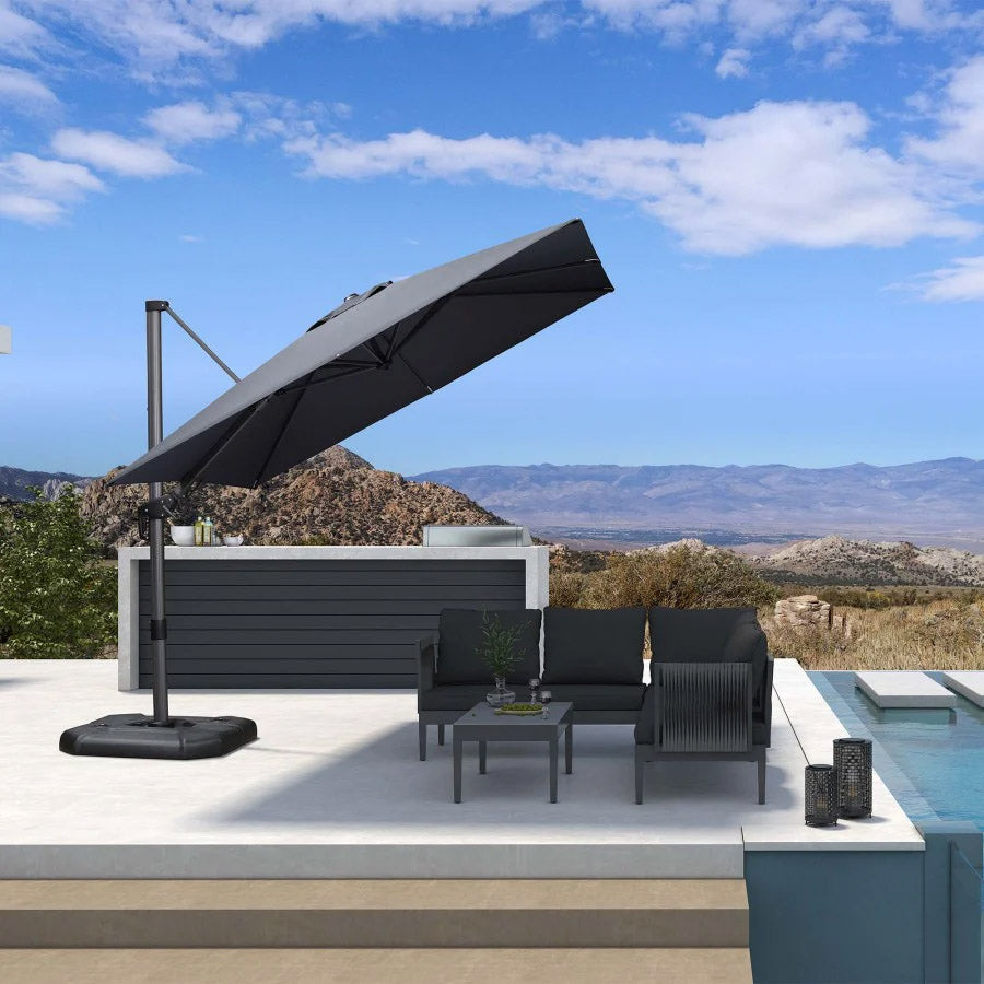 PURPLE LEAF Ombrellone da Giardino Quadrato inclinabile economico