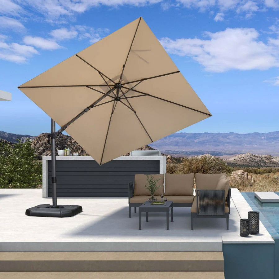 PURPLE LEAF Ombrellone da Giardino Quadrato inclinabile economico