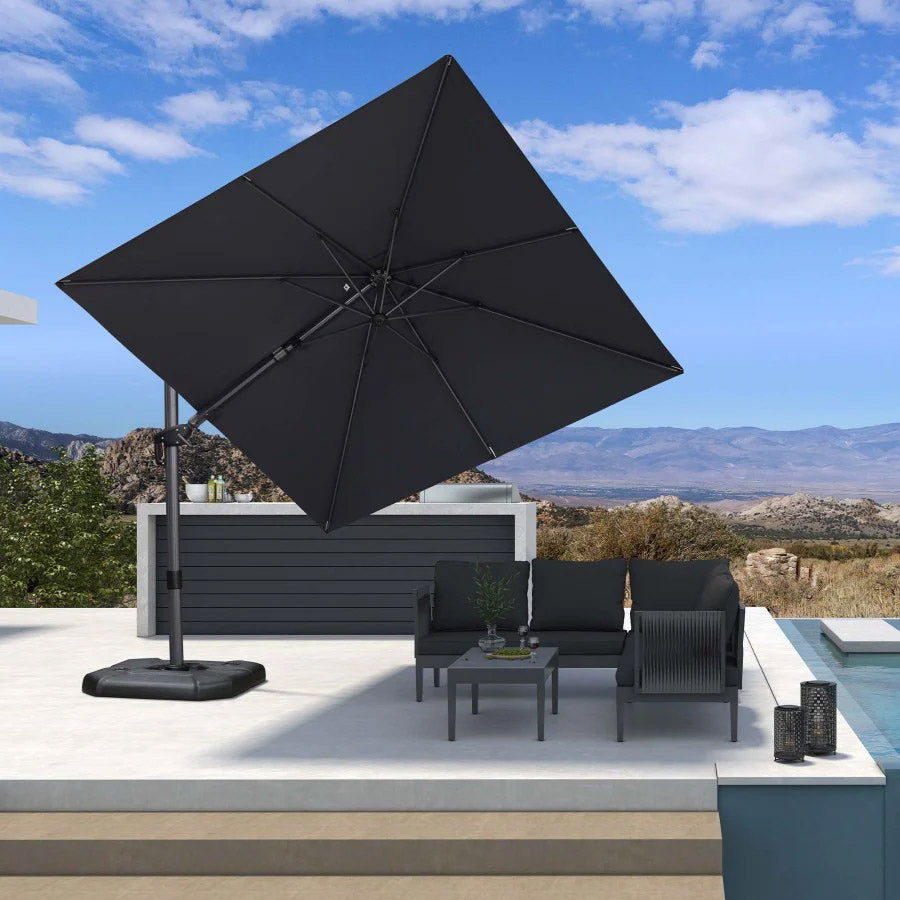 PURPLE LEAF Ombrellone da Giardino Quadrato inclinabile economico