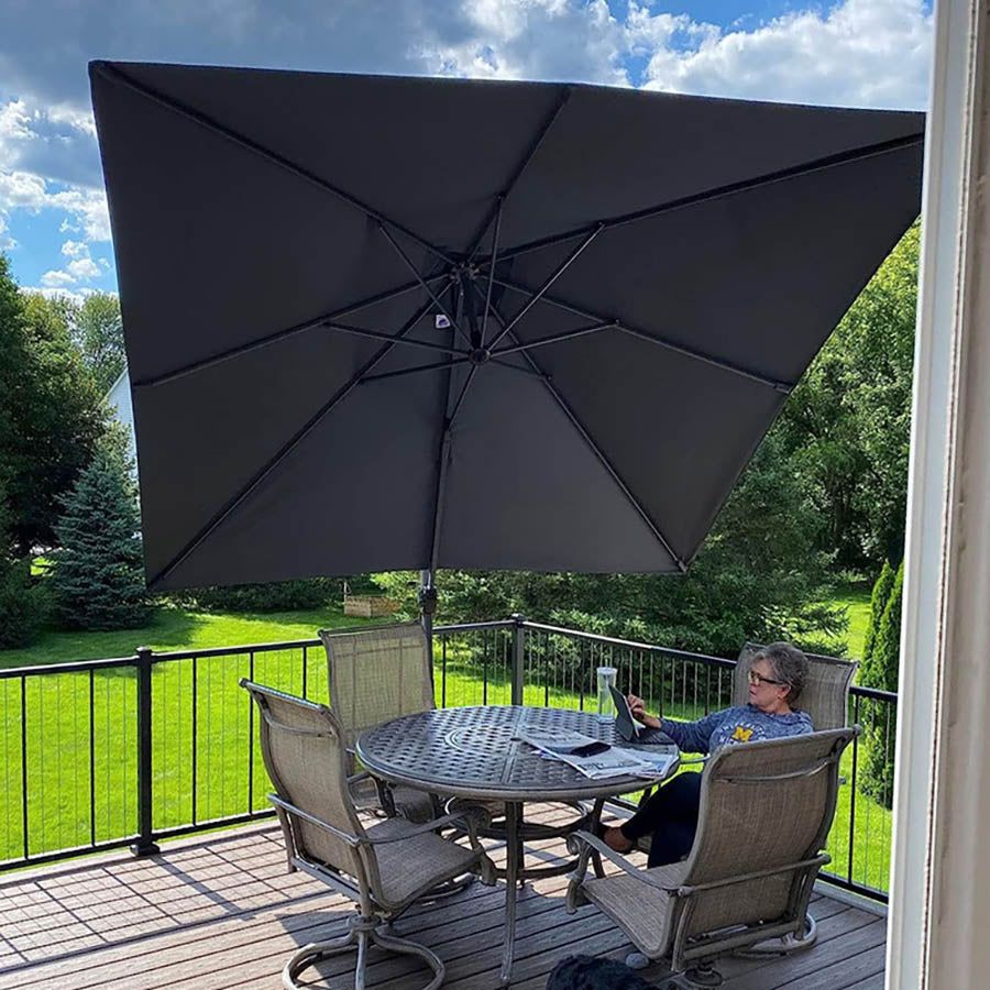 PURPLE LEAF Ombrellone da Giardino Economico Quadrato