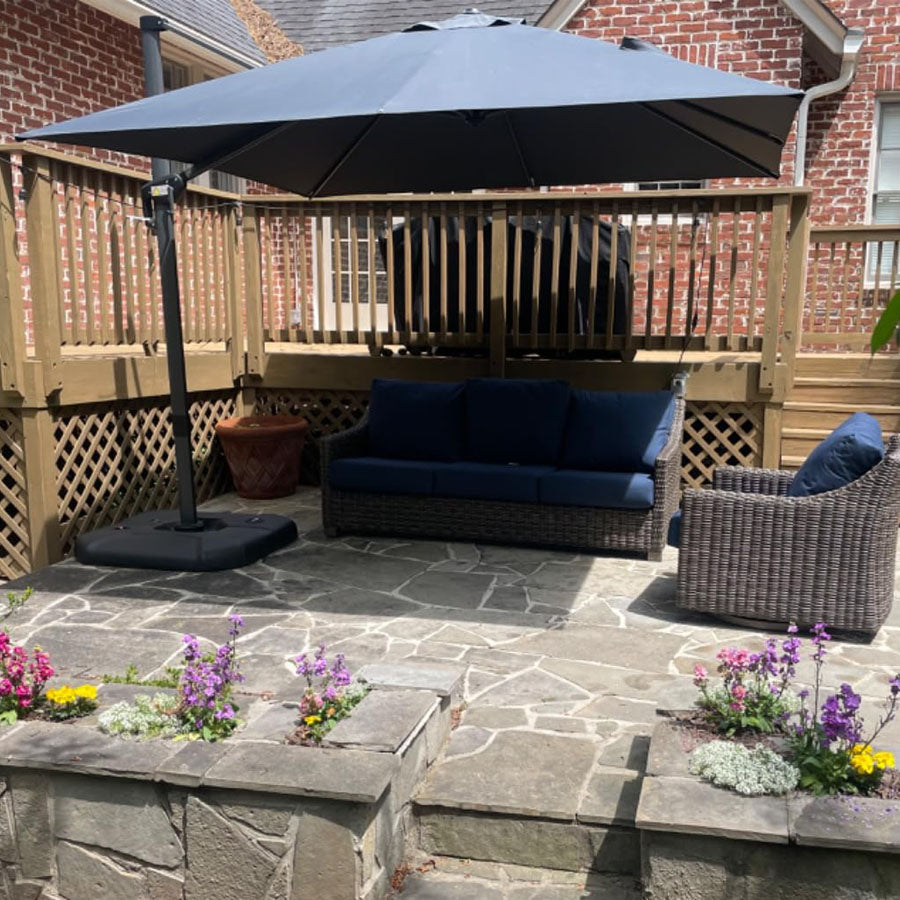 PURPLE LEAF Ombrellone da Giardino Economico Quadrato