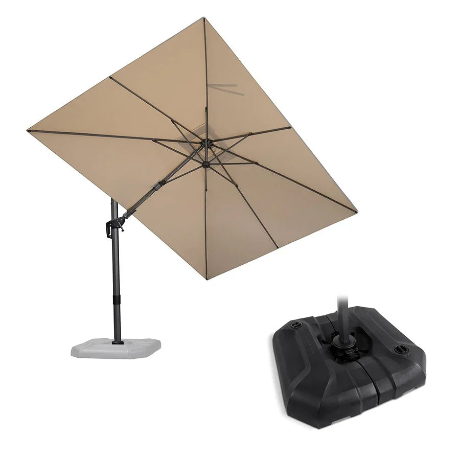 PURPLE LEAF Ombrellone da Giardino Rettangolare inclinabile economico,con Base