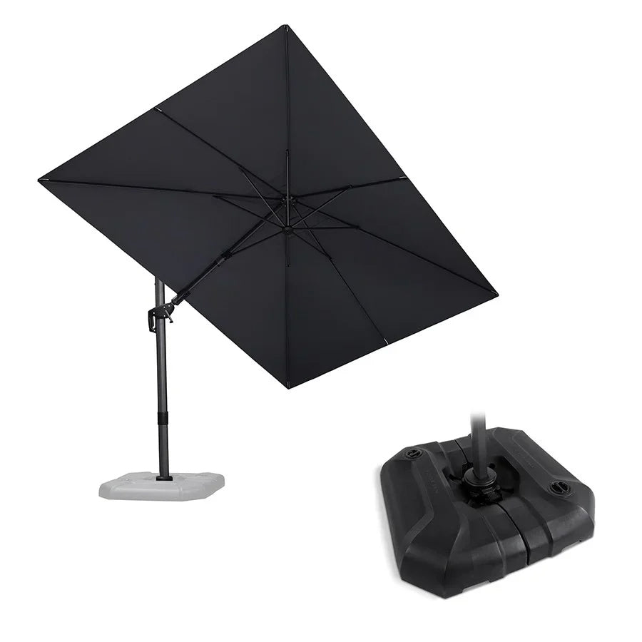 PURPLE LEAF Ombrellone da Giardino Rettangolare inclinabile economico,con Base