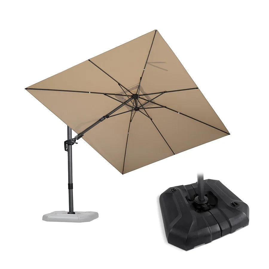 PURPLE LEAF Ombrellone da Giardino Rettangolare inclinabile economico,con Base