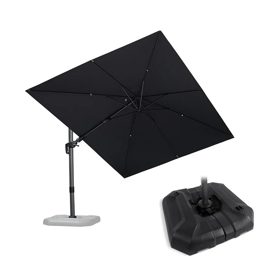 PURPLE LEAF Ombrellone da Giardino Rettangolare inclinabile economico,con Base