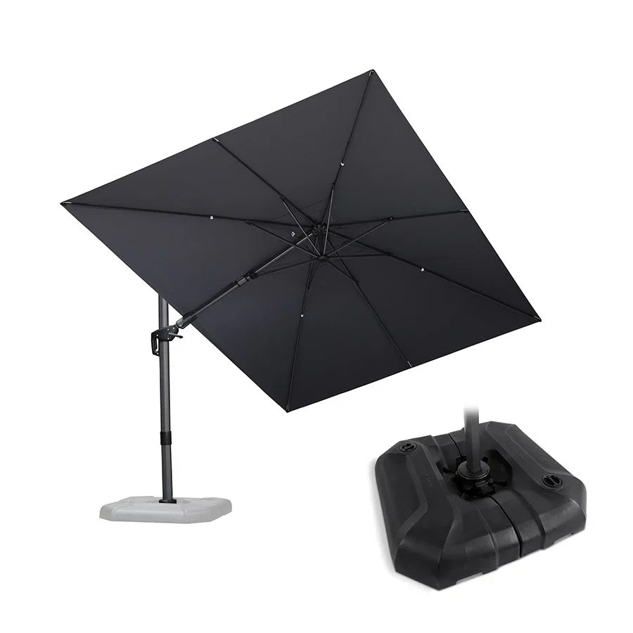 PURPLE LEAF Ombrellone da Giardino Rettangolare inclinabile economico,con Base