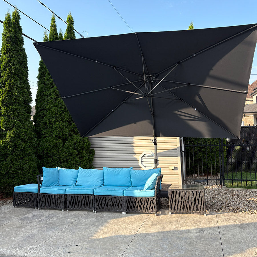 PURPLE LEAF Ombrellone da Giardino Economico Quadrato