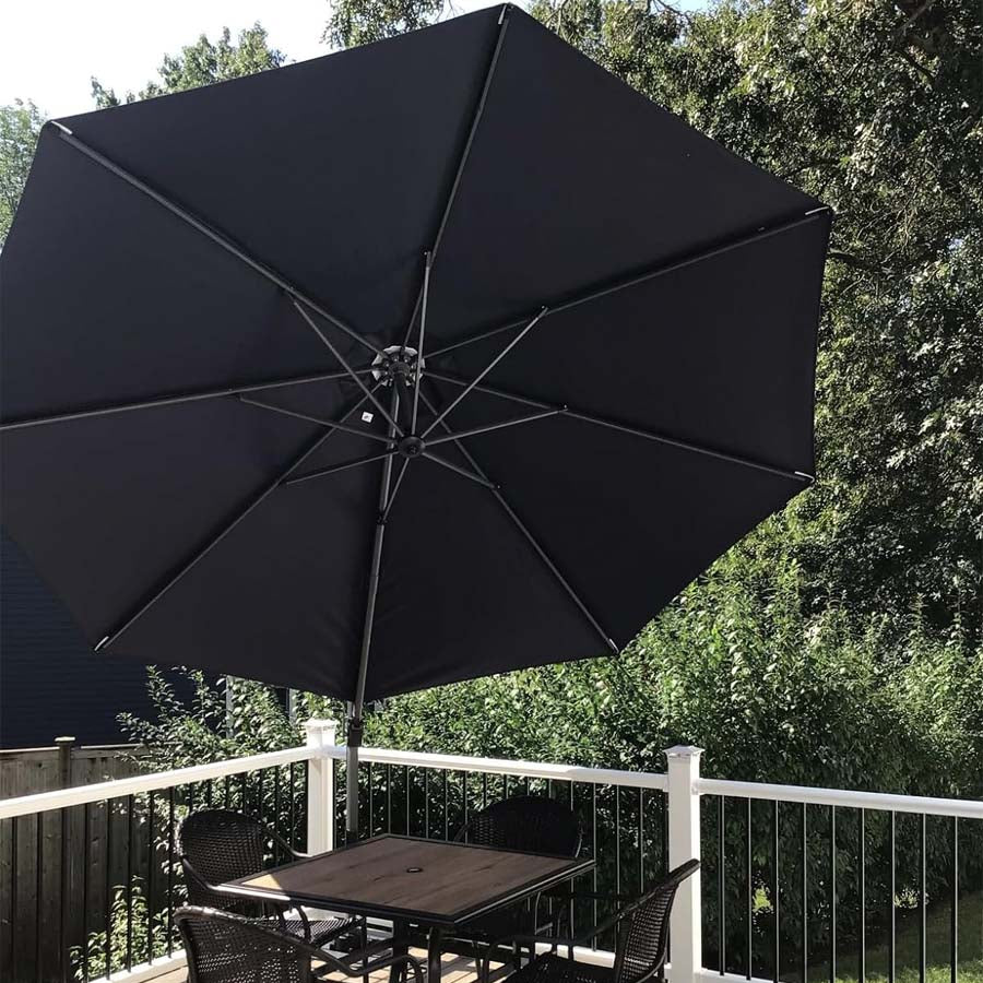 PURPLELEAF Ombrellone Rotondo da Giardino Economy,con Base