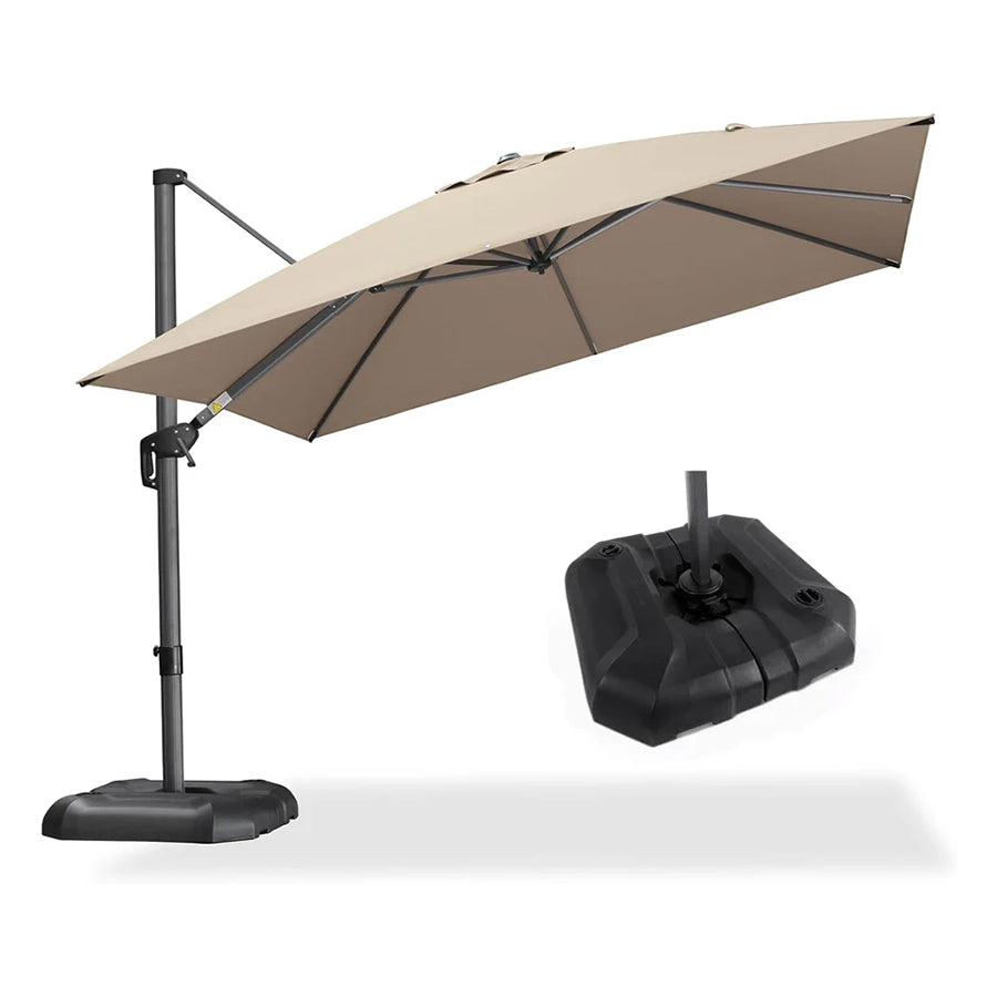 PURPLELEAF Ombrellone da Giardino Economico Quadrato ,con Base