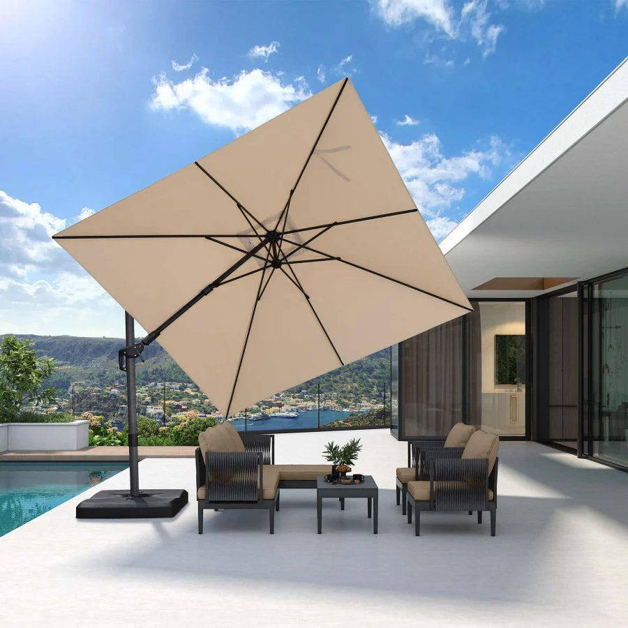 PURPLE LEAF Ombrellone da Giardino Quadrato inclinabile economico