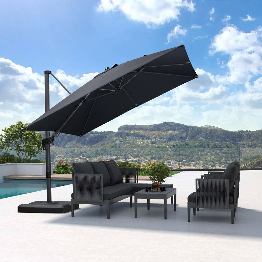 PURPLE LEAF Ombrellone da Giardino Quadrato inclinabile economico