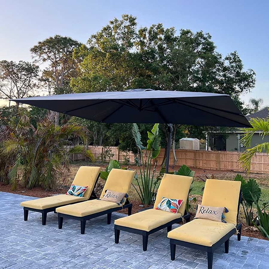 PURPLE LEAF Ombrellone da Giardino Economico Quadrato